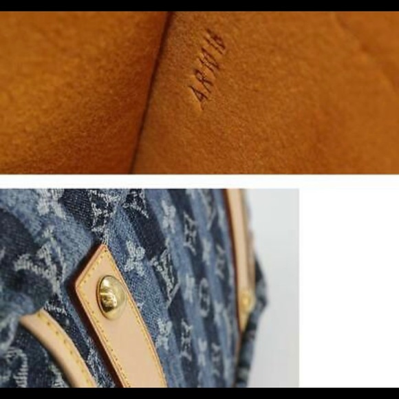 Louis Vuitton♥️Denim Cabas Raye GM Travel Bag 2 Way Duffle - Picture 11 of 15